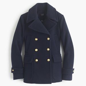 Jcrew stadium cloth majesty peacoat